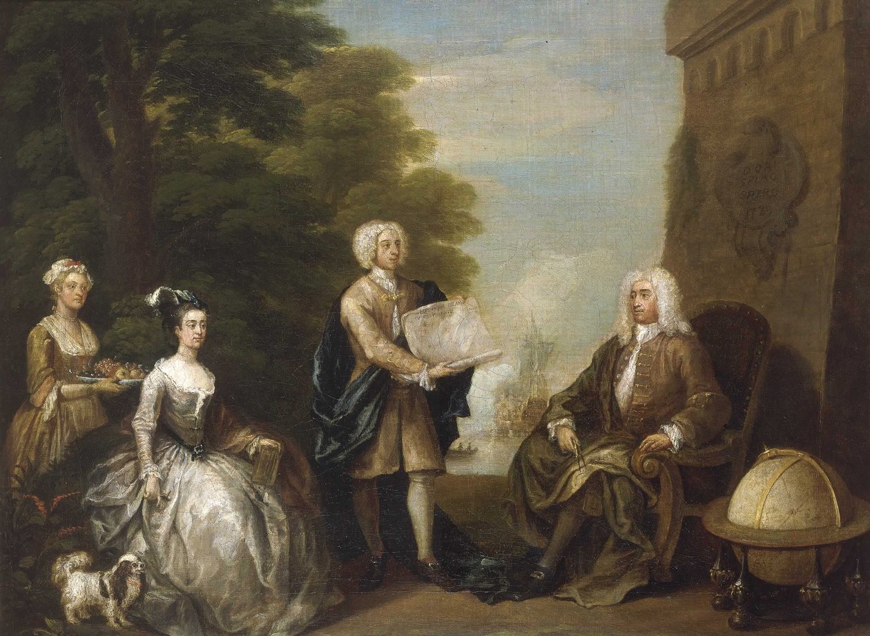 Woodes Rogers e a sua família de William Hogarth