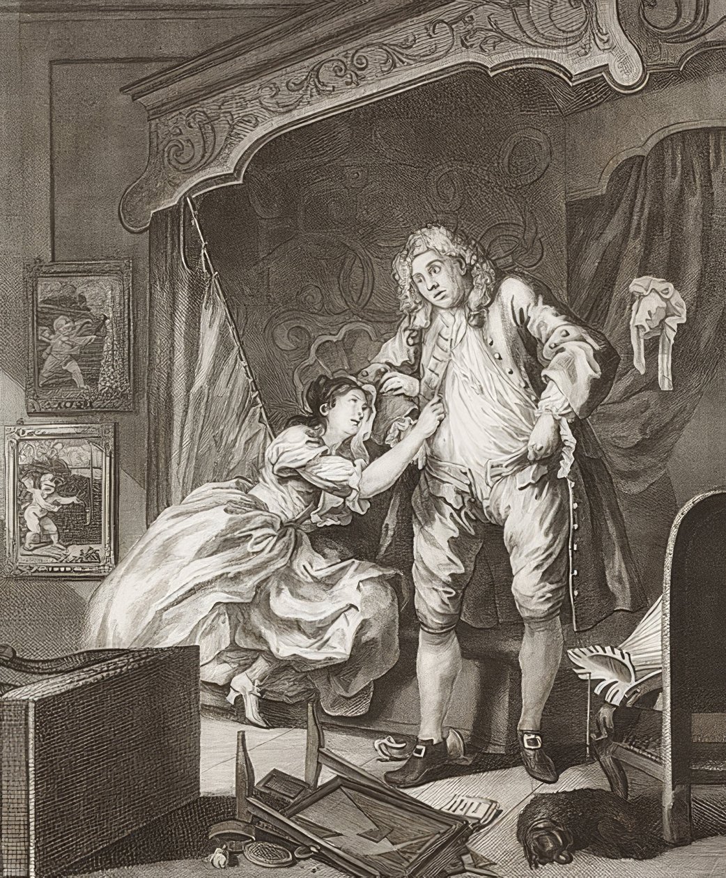 Episódio em duas partes: Antes e Depois. Folha 2: Depois - Depois. 1736 de William Hogarth