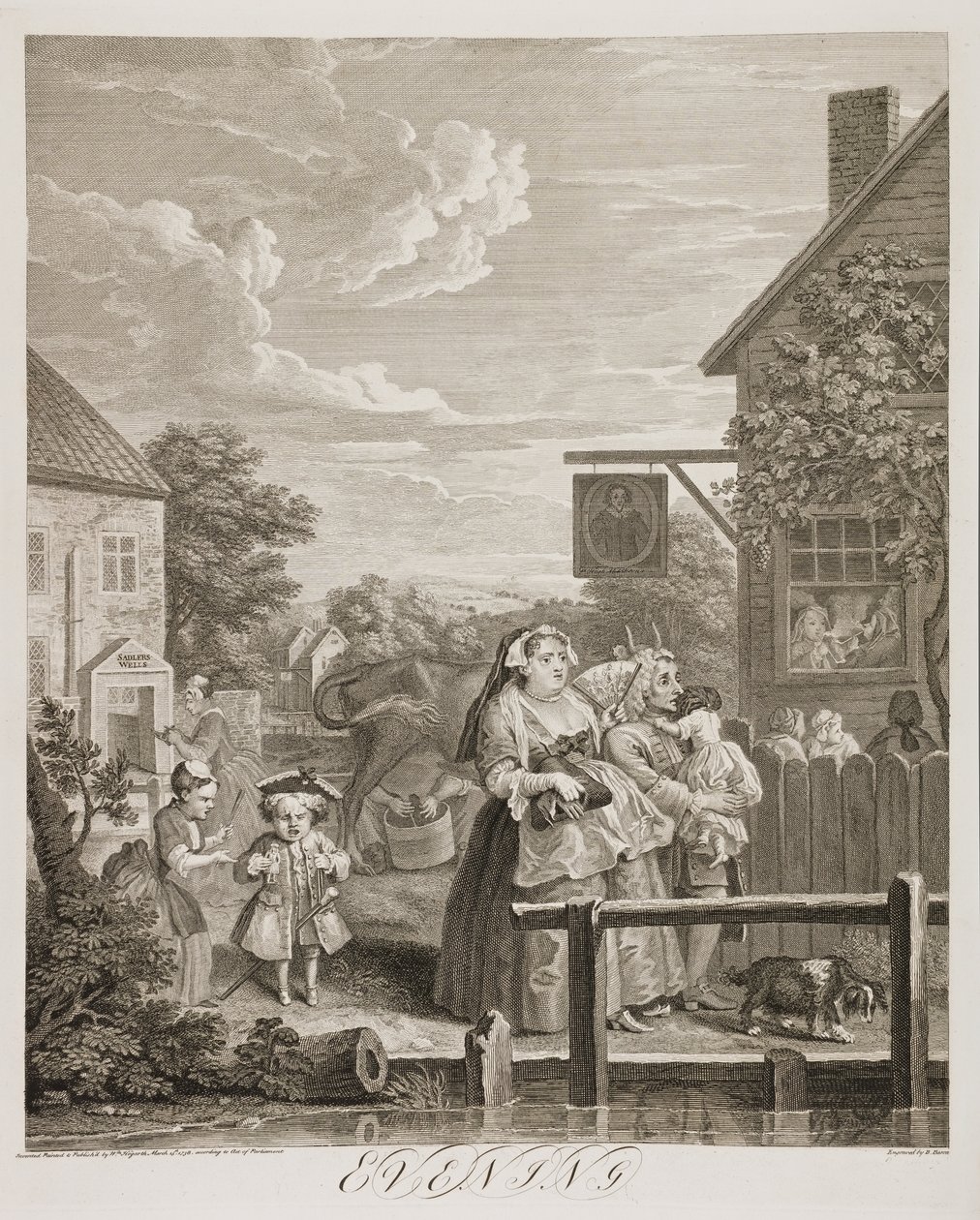 en: Quatro momentos do dia: Noite de William Hogarth