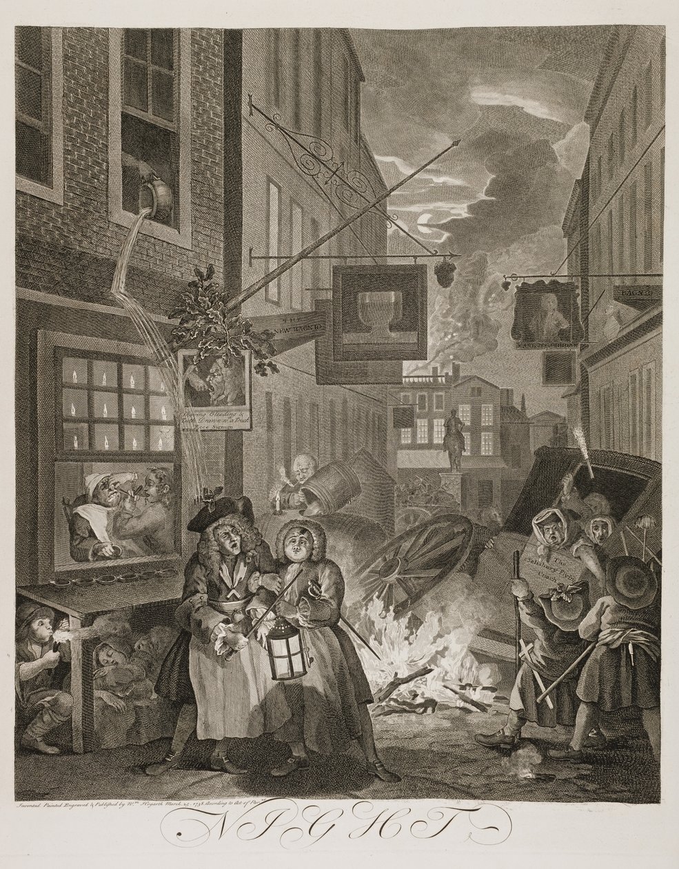 en: Quatro horas do dia: Noite de William Hogarth
