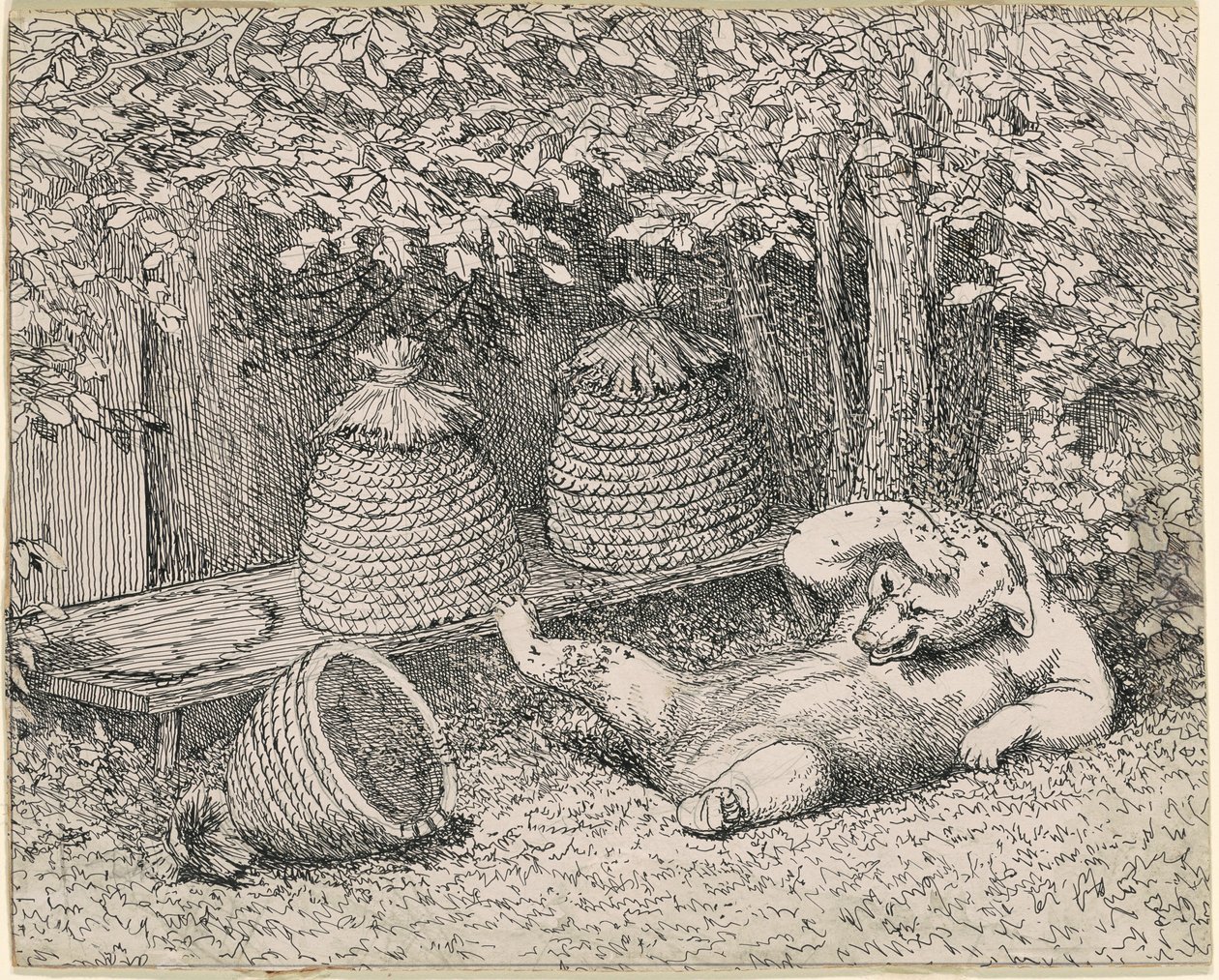 Urso picado por abelhas de William Holbrook Beard