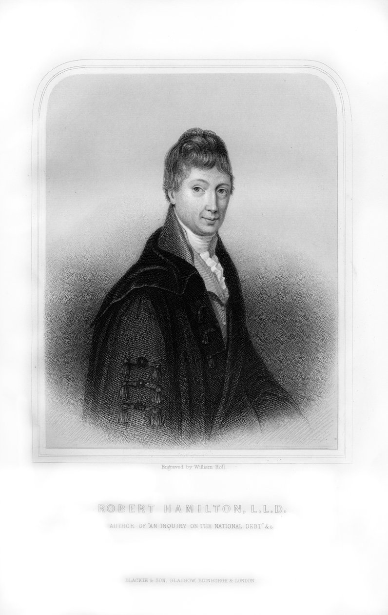 Robert Hamilton, economista e matemático escocês, 1870. de William Holl