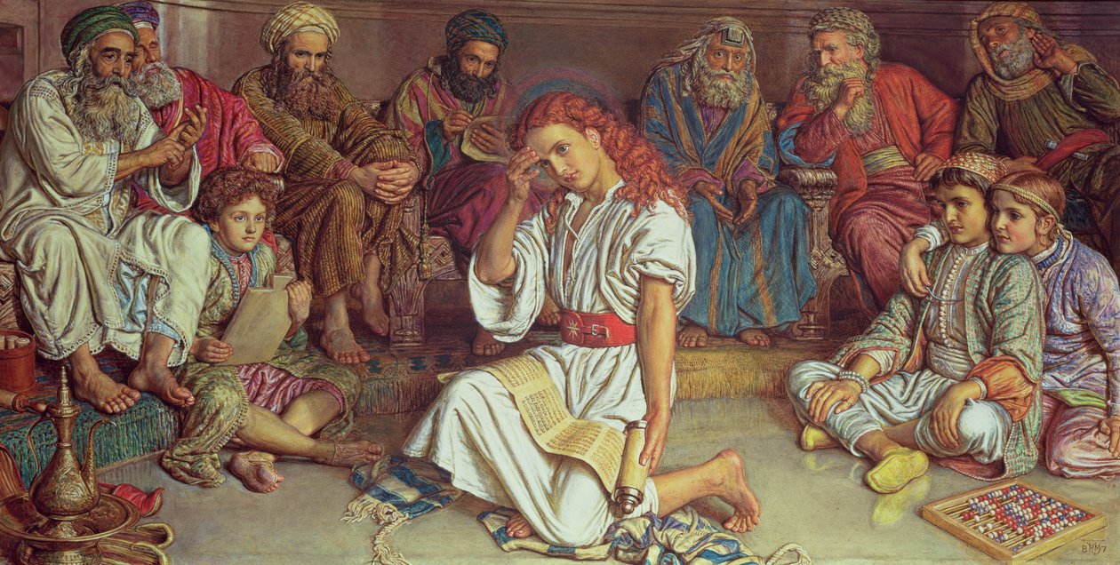 Cristo entre os médicos, 1887 (guache) de William Holman Hunt