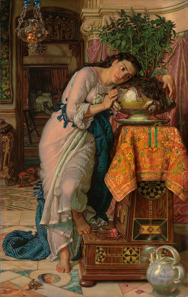 Isabella e o pote de manjericão, 1867 de William Holman Hunt