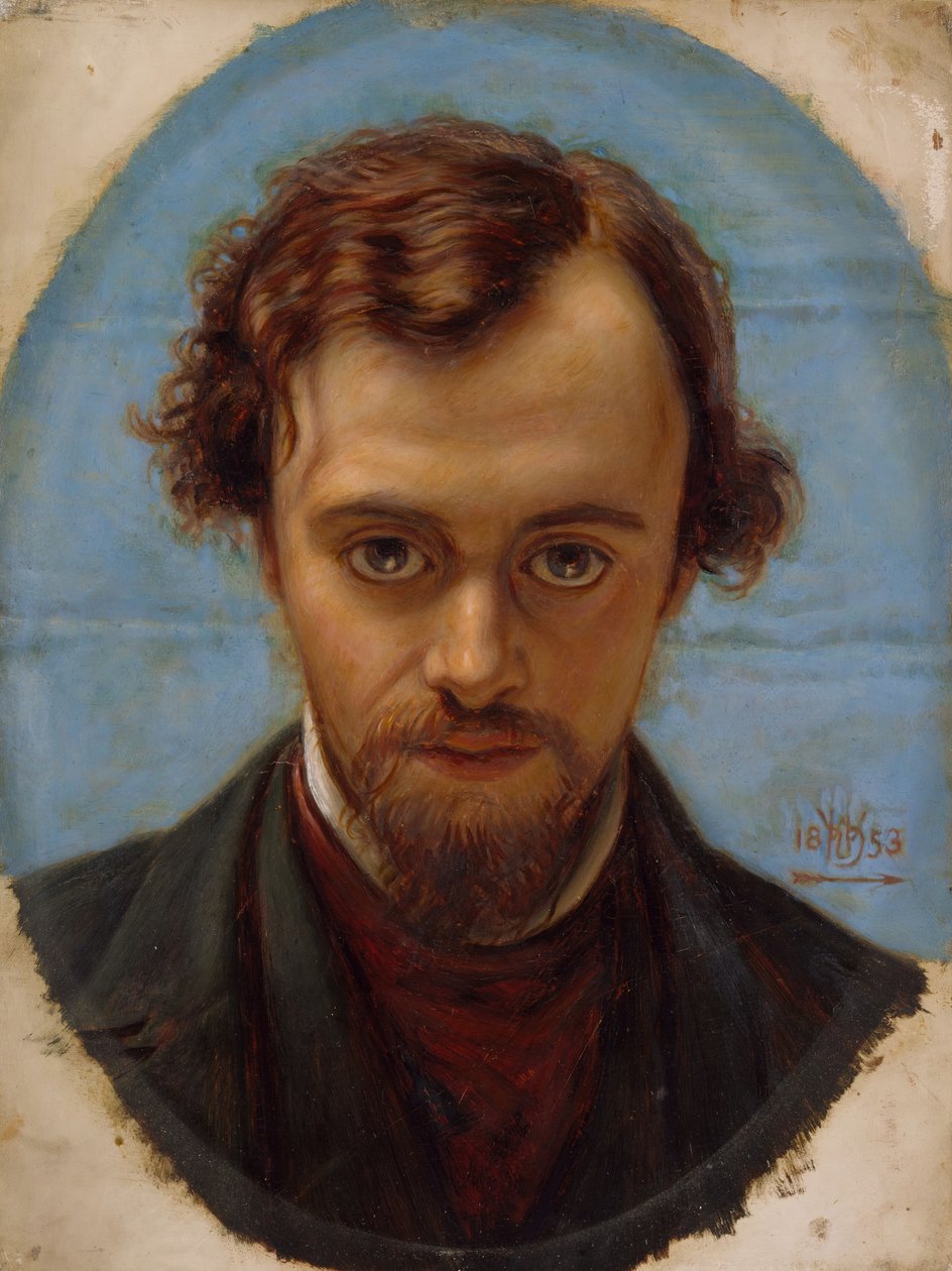 Retrato de Dante Gabriel Rossetti aos 22 anos de idade, 1883. de William Holman Hunt