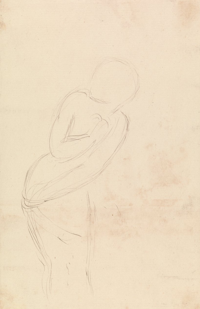 Sketch of a Woman (Estudo para Isabella e o Pote de Basiléia) de William Holman Hunt