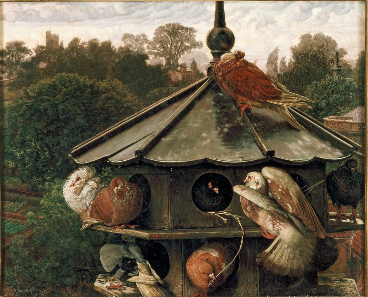 O Festival de São Swithin The Dovecot, 1865-1866 de William Holman Hunt