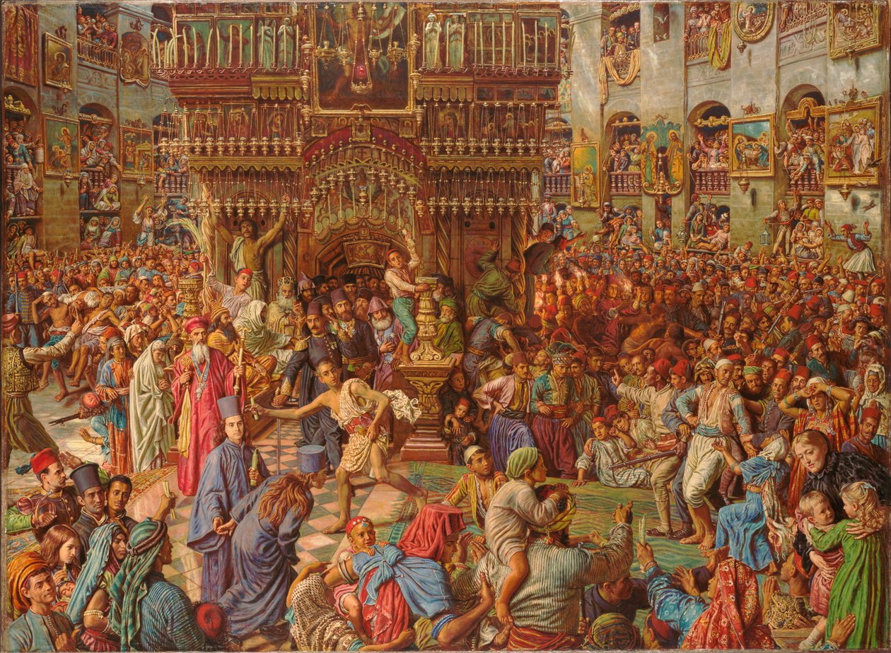 O milagre do Fogo Sagrado, Igreja do Santo Sepulcro de William Holman Hunt