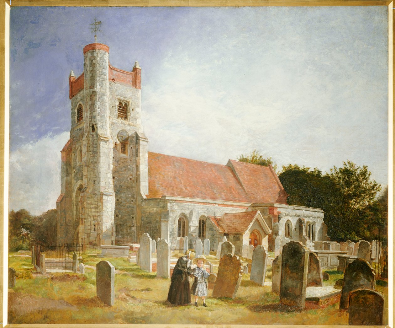 A igreja velha, Ewell, 1847 de William Holman Hunt