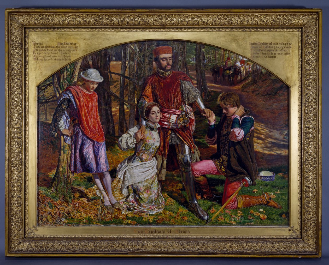 Valentim resgatando Sylvia de Proteus, 1851 de William Holman Hunt