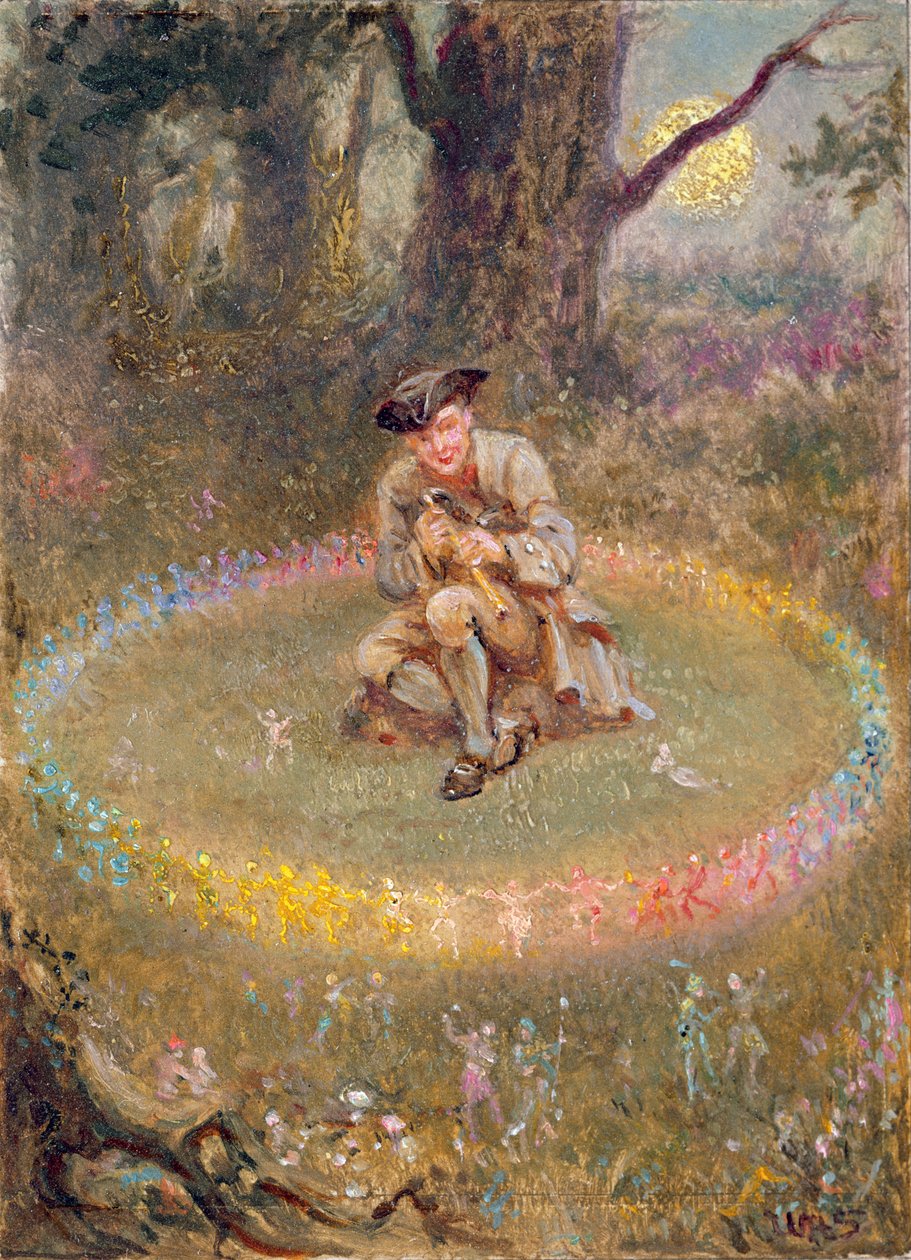 O anel de fadas - o flautista encantado, c.1880 de William Holmes Sullivan