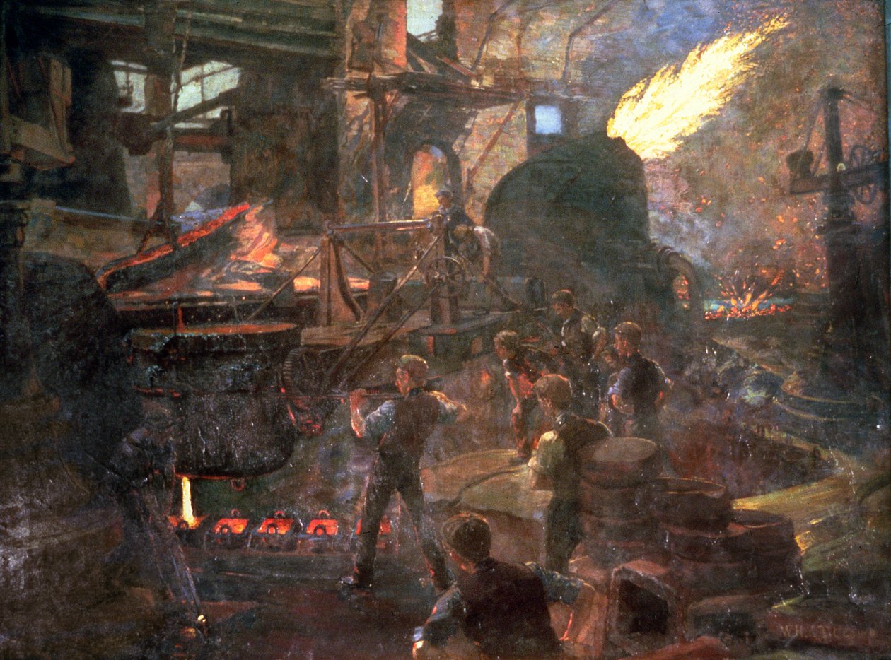 &39;A riqueza da Inglaterra: o processo Bessemer de fazer aço&39;, 1895 de William Holt Yates Titcomb