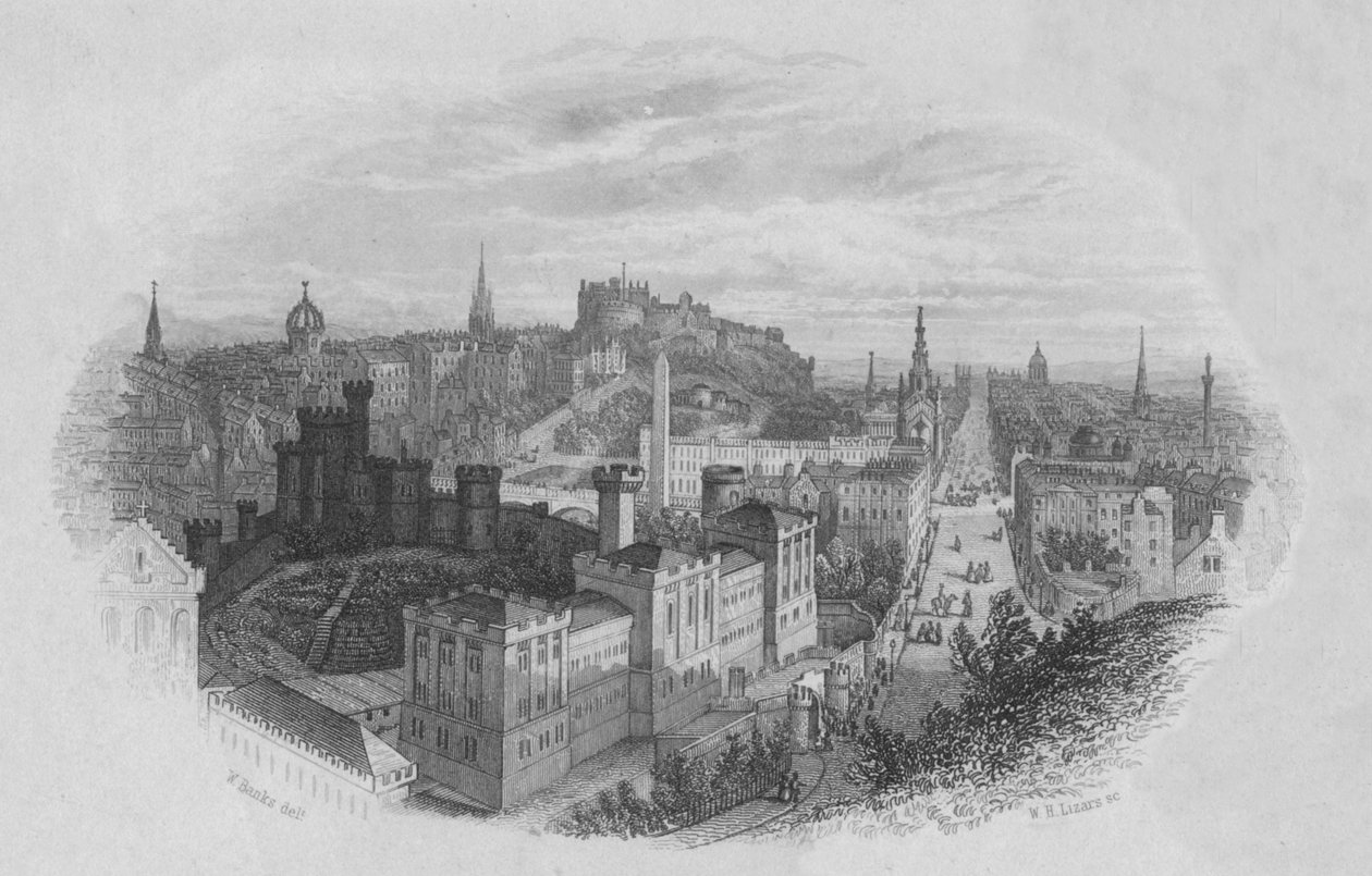 Edimburgo Do Calton Hill, início do século XIX. de William Home Lizars