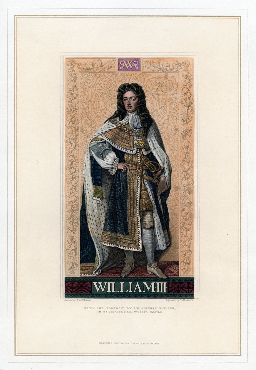 Guilherme III, rei da Inglaterra, Escócia e Irlanda. de William Home Lizars