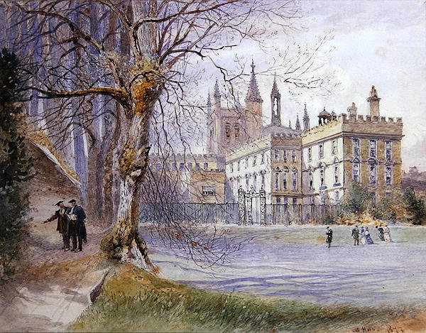 Novo Colégio dos Jardins do Colégio (aguarela sobre lápis) de William Hull