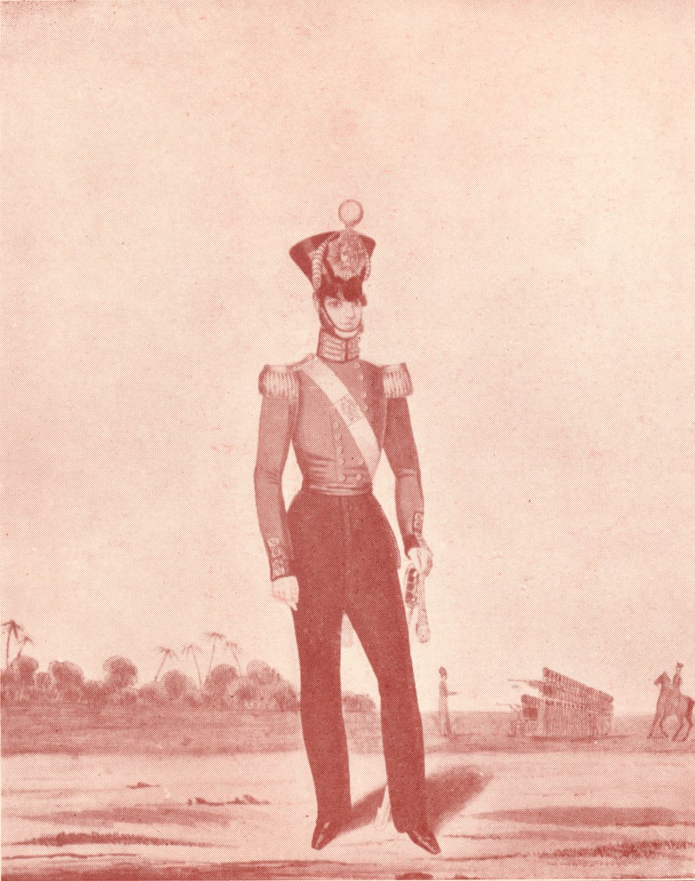 Oficiais da infantaria do exército de Madras na linha, c1837-1843, 1909 de William Hunsley