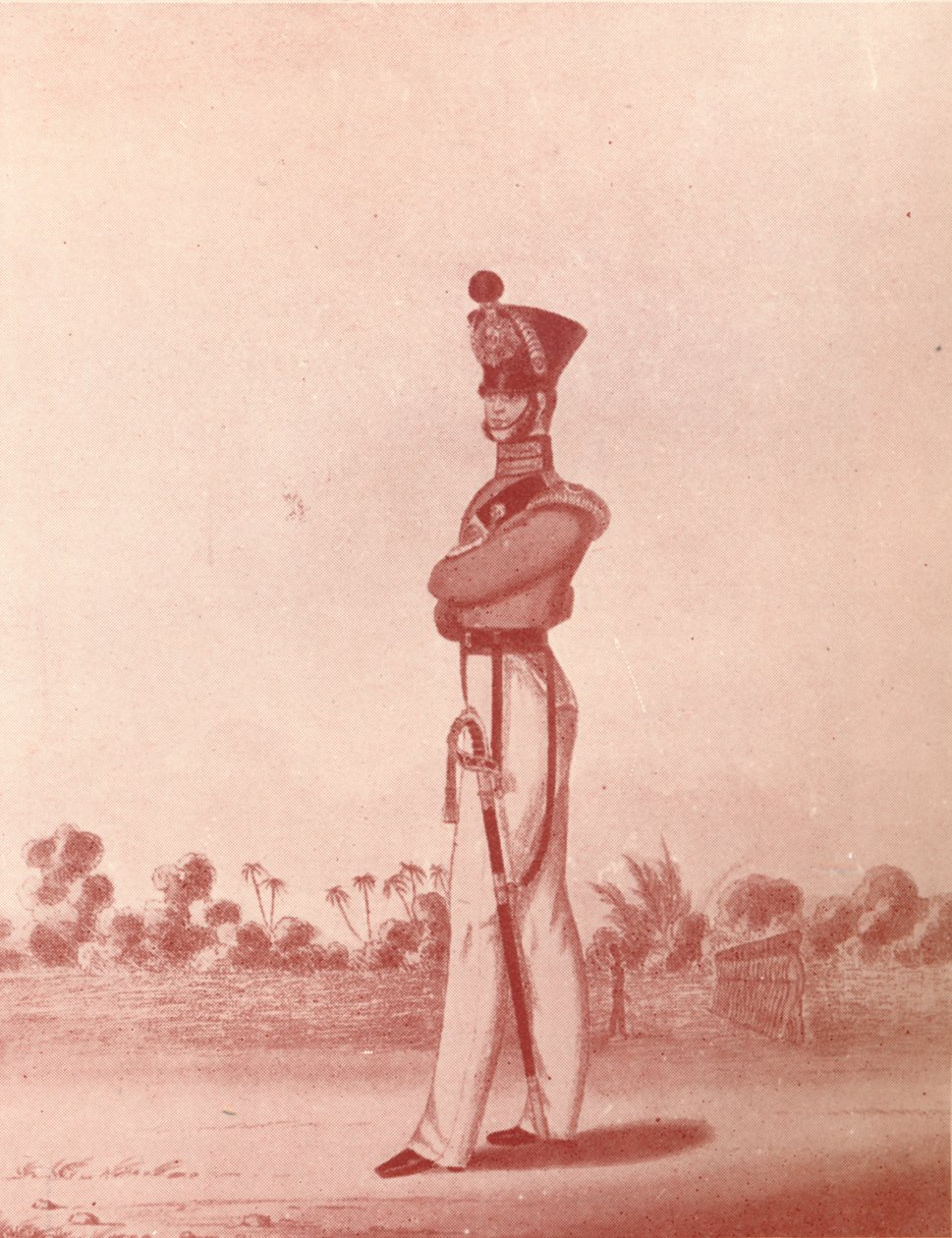 Oficiais da infantaria leve do exército de Madras, c1837-1843, 1909 de William Hunsley