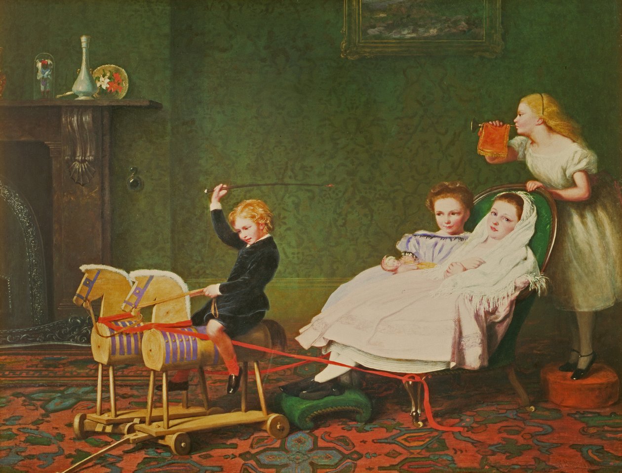 Uma carruagem para a bola, 1868 de William III Bromley