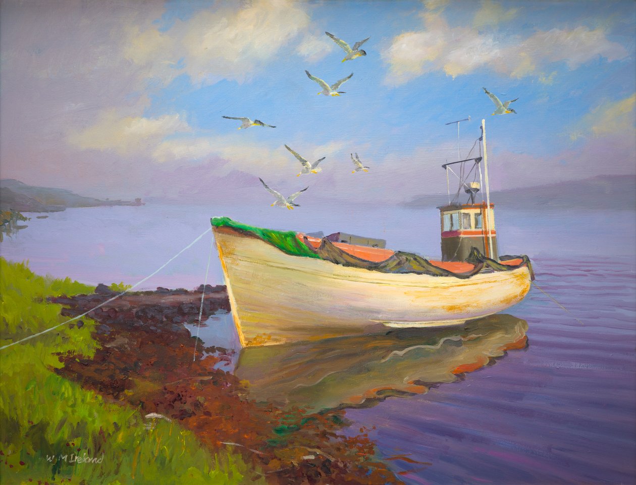 Vagabundo envelhecido (óleo a bordo) de William Ireland