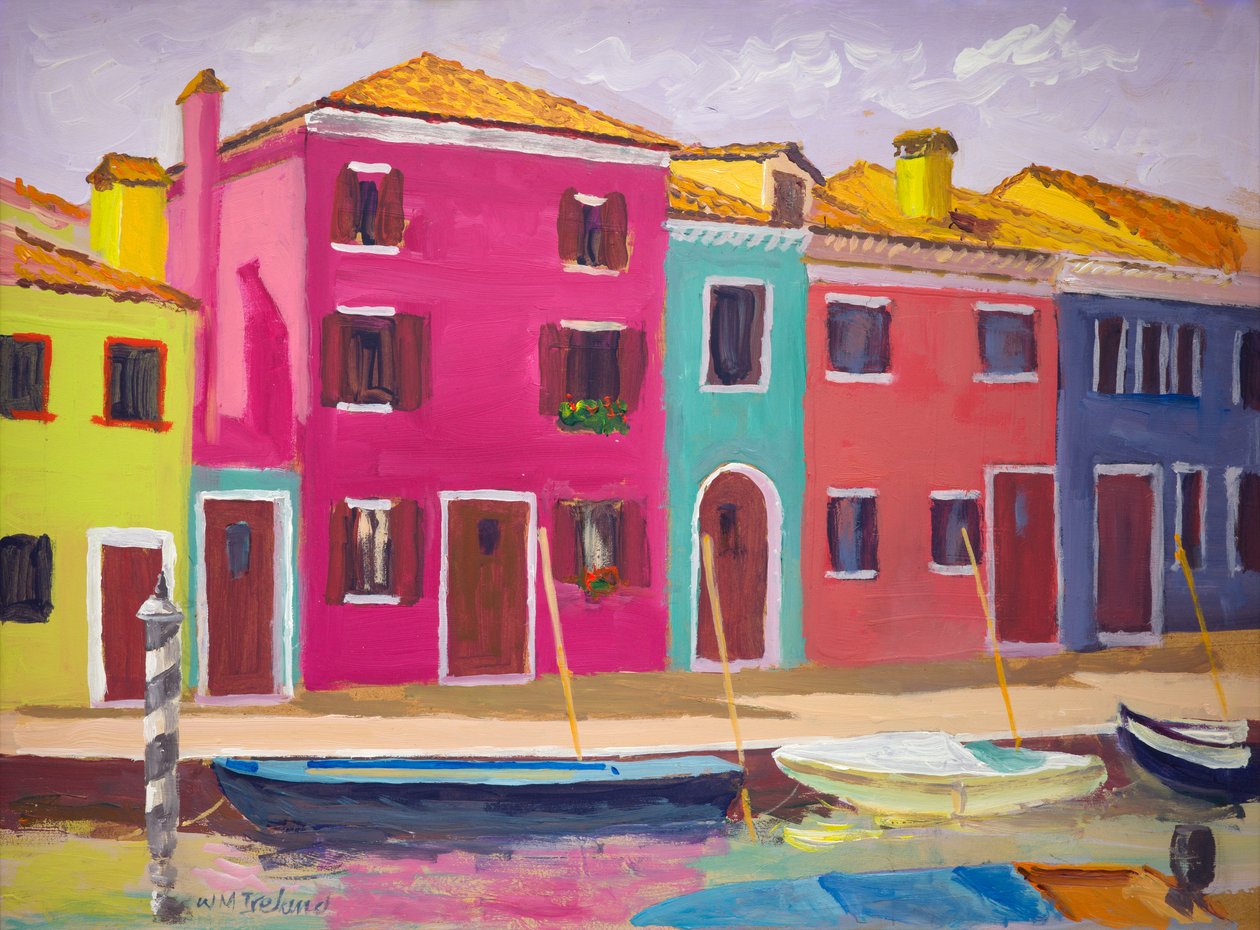 Belo Burano (óleo a bordo) de William Ireland