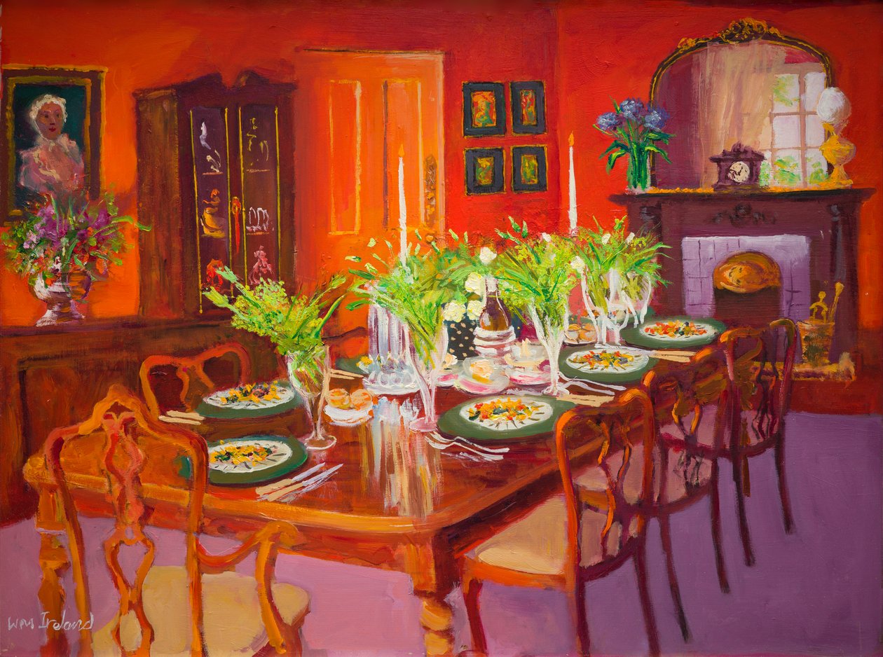Sala de jantar (óleo a bordo) de William Ireland