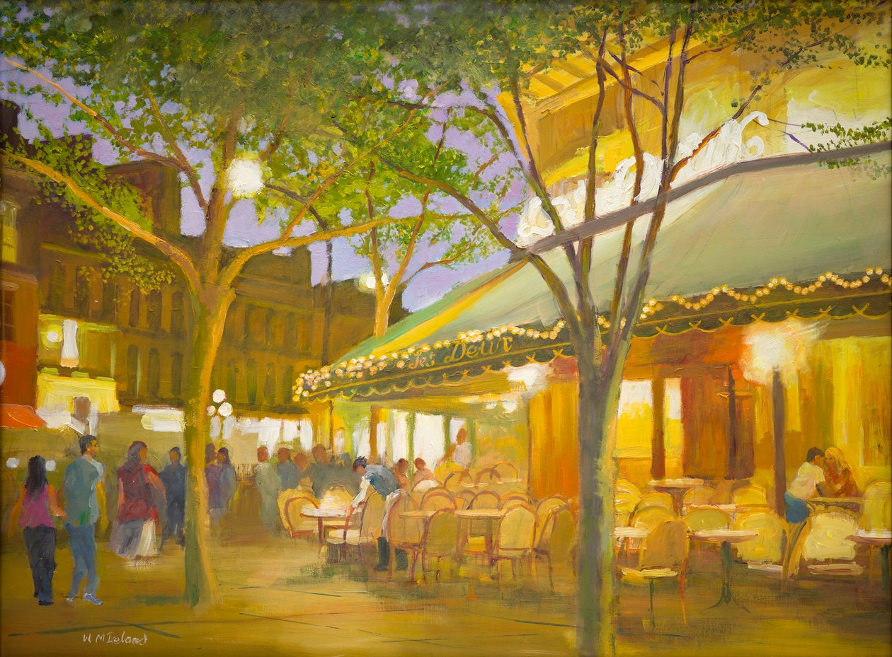 Paris na Primavera (petróleo a bordo) de William Ireland