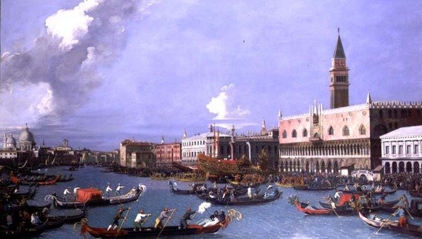 O Bucintoro regressa ao Molo no dia da Ascensão, Veneza de William James