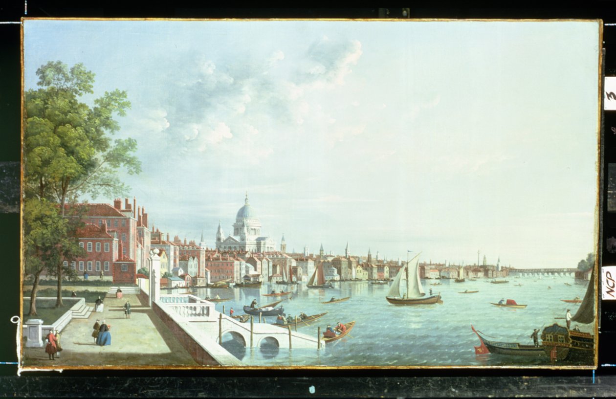 O Tamisa da Somerset House, olhando rio abaixo de William James