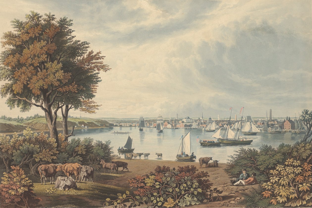 Baltimore Taken perto de Whetstone Point, publicado em 1831. de William James Bennett