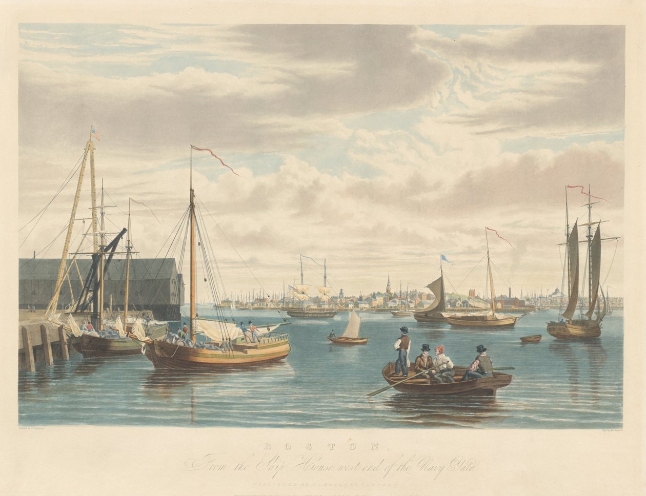 Boston: do Ship House, extremidade oeste do estaleiro naval de William James Bennett