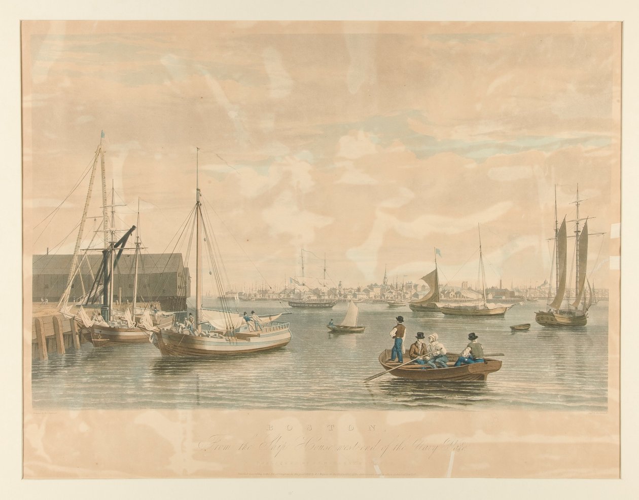 Boston. / Da Ship House, extremo oeste do Navy Yard de William James Bennett