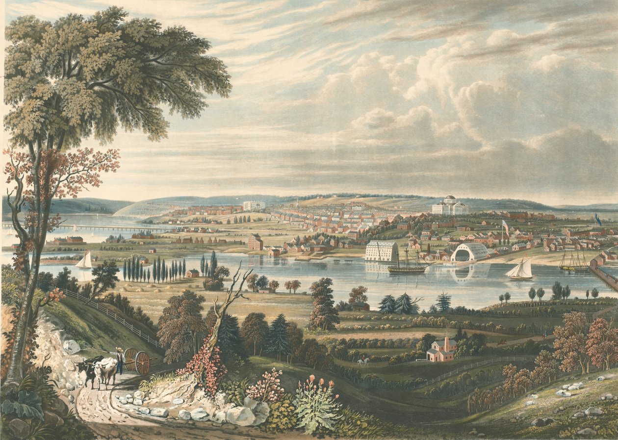 Cidade de Washington: De além dos Estaleiros da Marinha, publicado em 1834. de William James Bennett