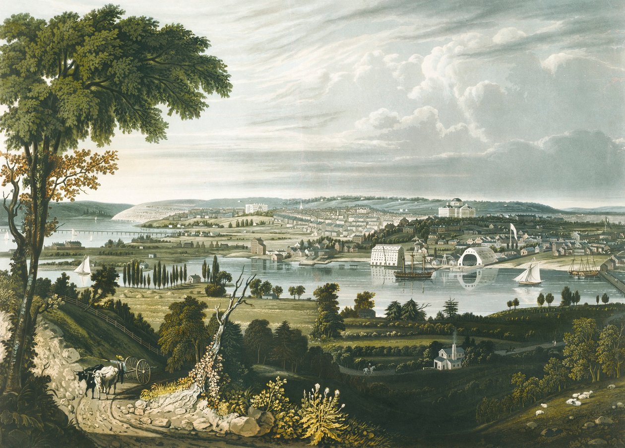 Cidade de Washington vista para além do Estaleiro da Marinha de William James Bennett