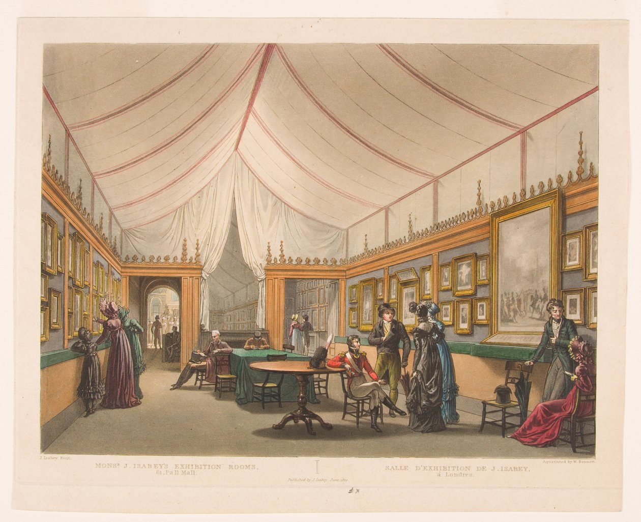 Monsr. Salas de exposição de J. Isabey de William James Bennett