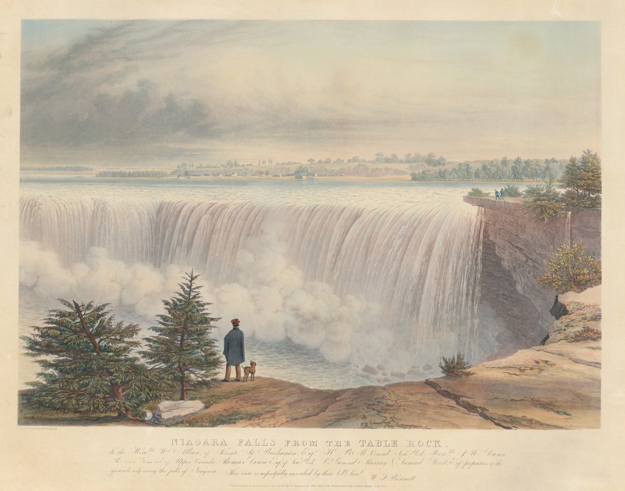 As Cataratas do Niágara vistas do Table Rock de William James Bennett