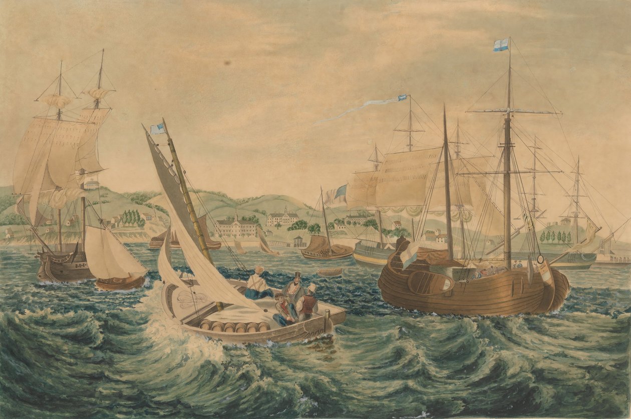Quarentena, Staten Island, 1833. de William James Bennett