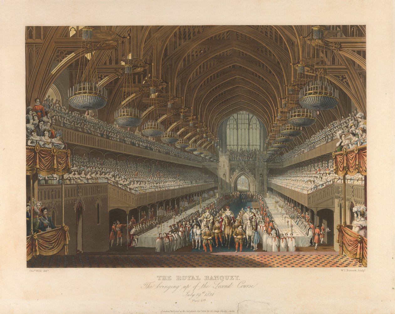 O Banquete Real - 19 de julho de 1821 de William James Bennett