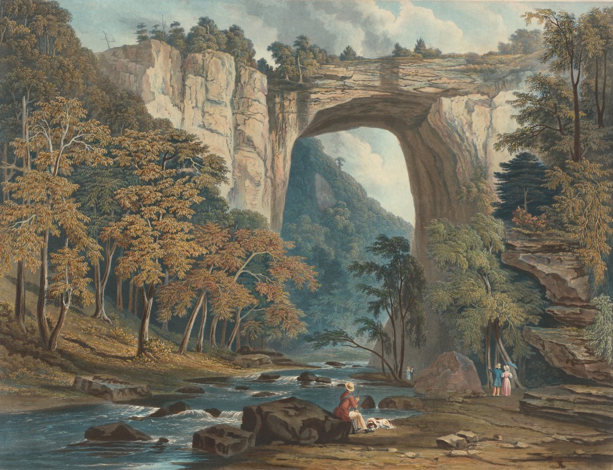 Vista da Ponte Natural, 1835. de William James Bennett