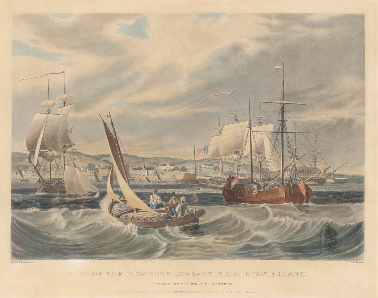 Vista da quarentena de Nova York, Staten Island de William James Bennett