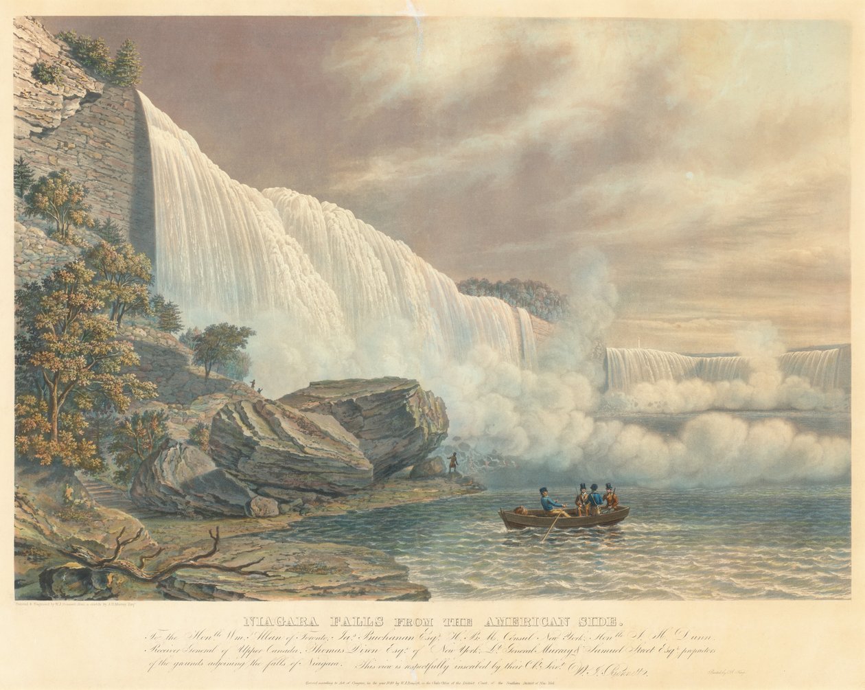 Niagara Falls do lado americano de William James Bennett after John Robert Murray