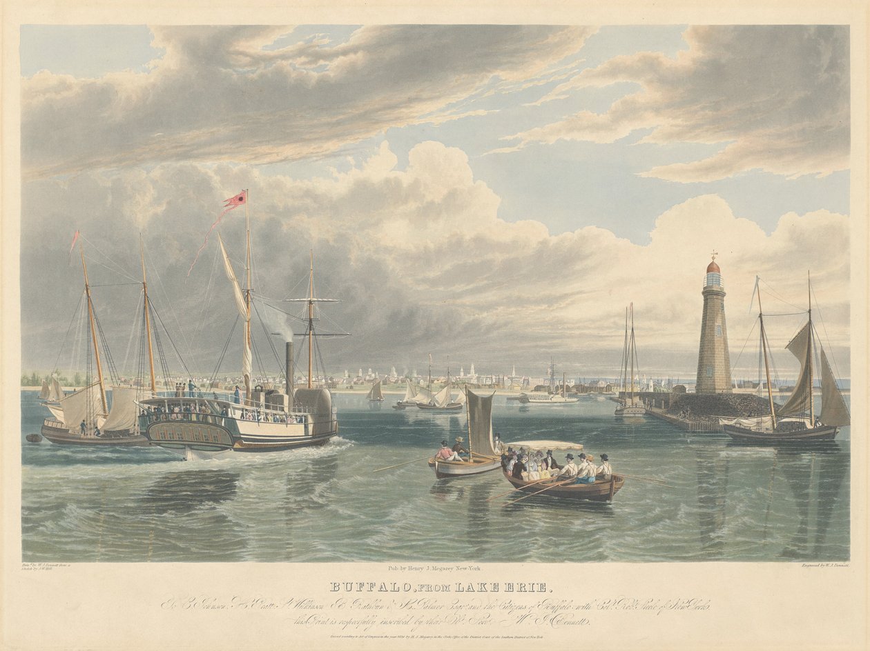Búfalo, do Lago Erie de William James Bennett after John William Hill