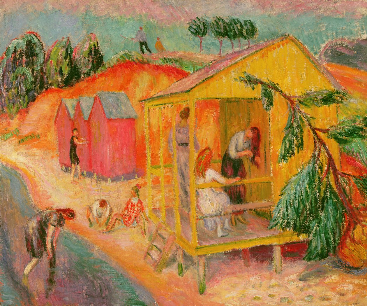 Casas de Banho (óleo sobre tela) de William James Glackens