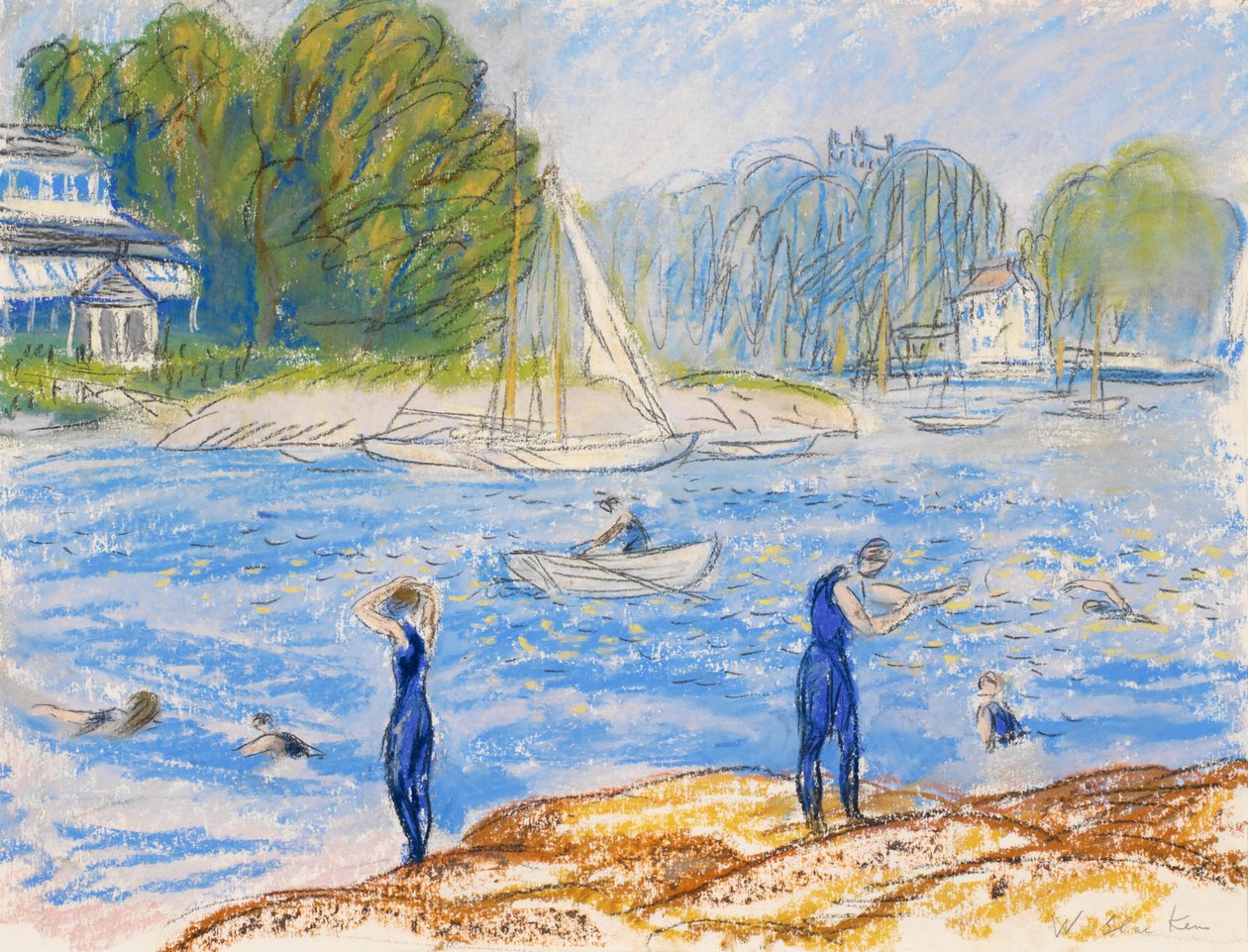 Banhistas, nenhum lugar de William James Glackens