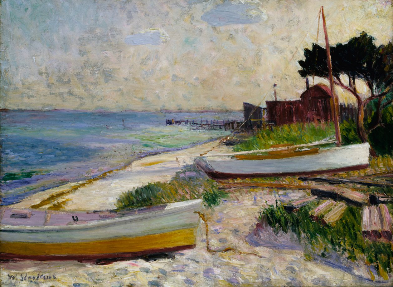 Cena de praia, antes de 1930. de William James Glackens