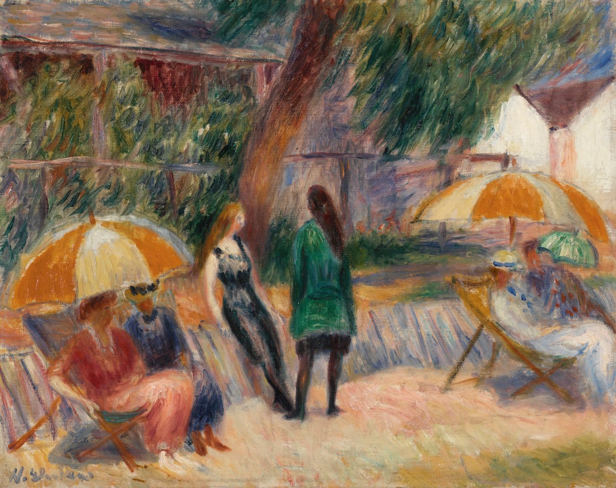 Praia com Figuras, Bellport de William James Glackens