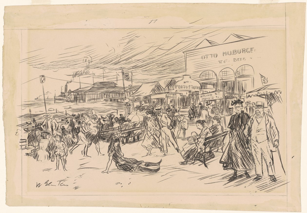Calçadão de Coney Island de William James Glackens