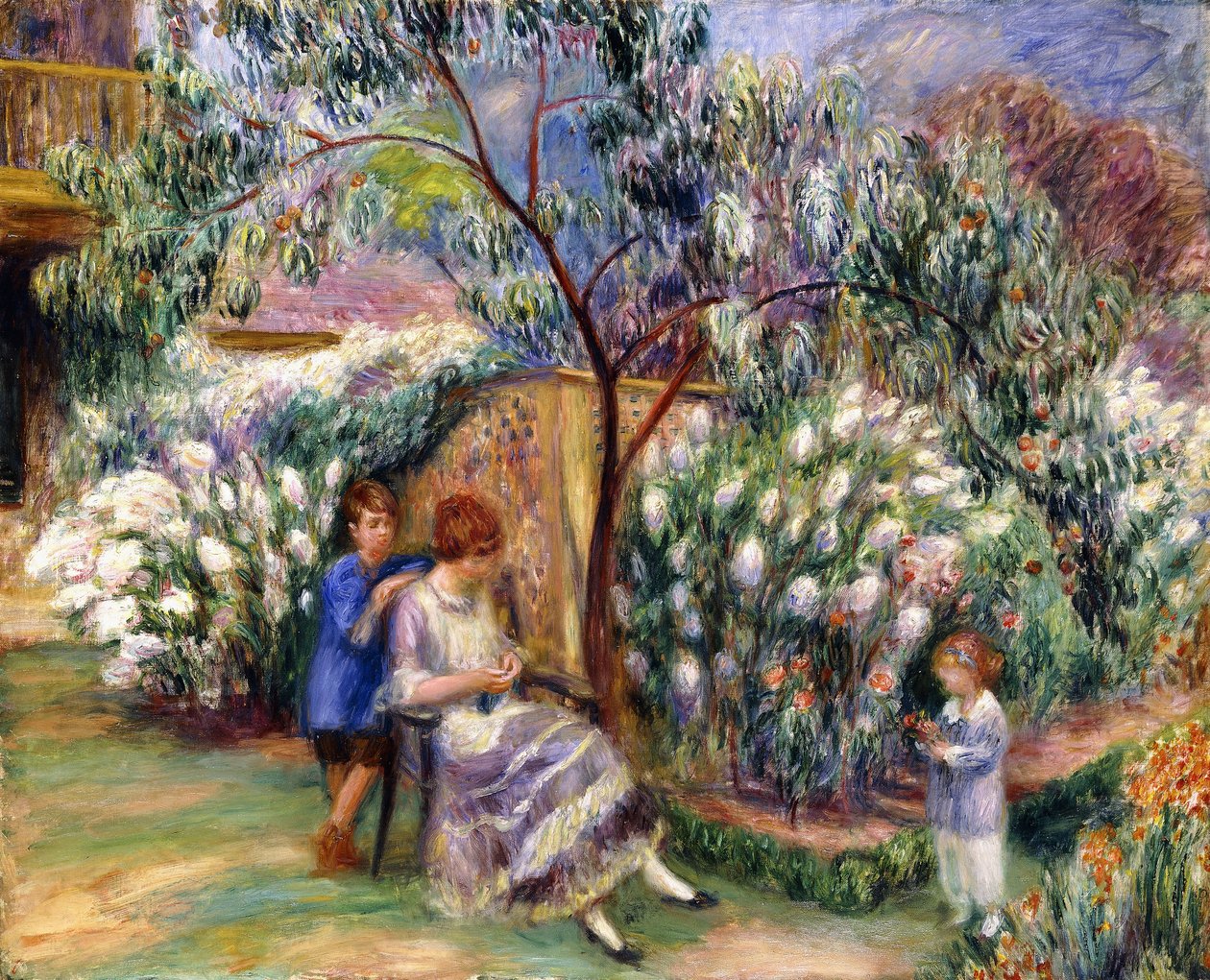 No Jardim de William James Glackens