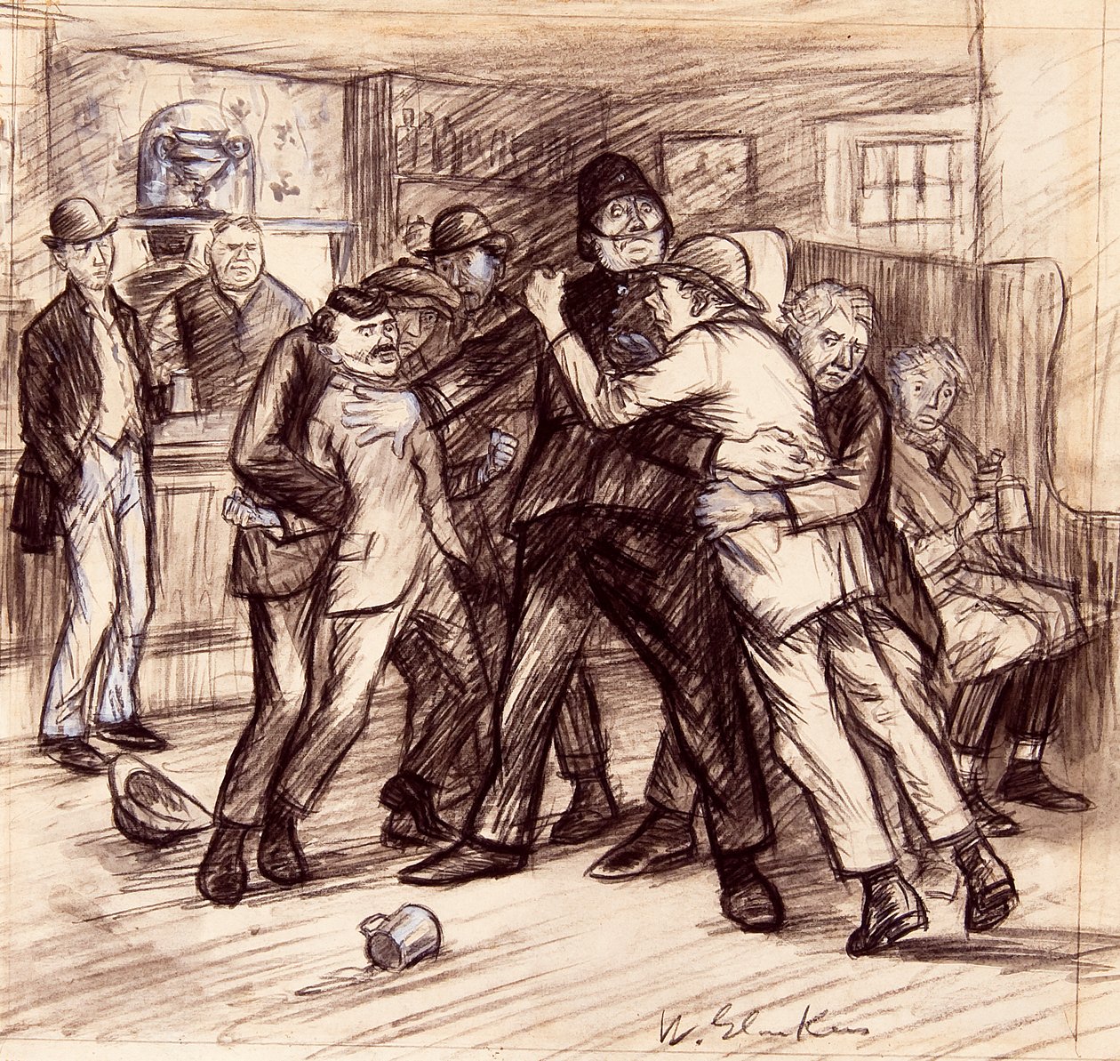 Foram precisos quatro de nós para mantê-los separados de William James Glackens