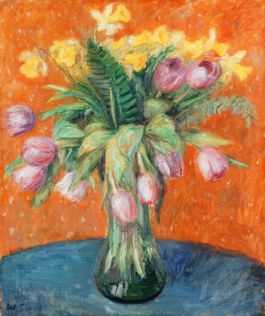 Lilás Túlipas e Jonquilos de William James Glackens