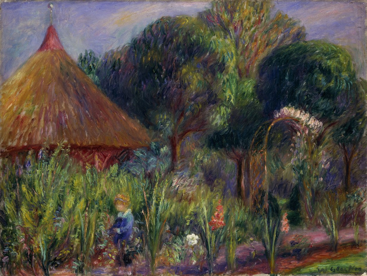 Lenna by a Summer House, c.1917 (óleo sobre tela) de William James Glackens